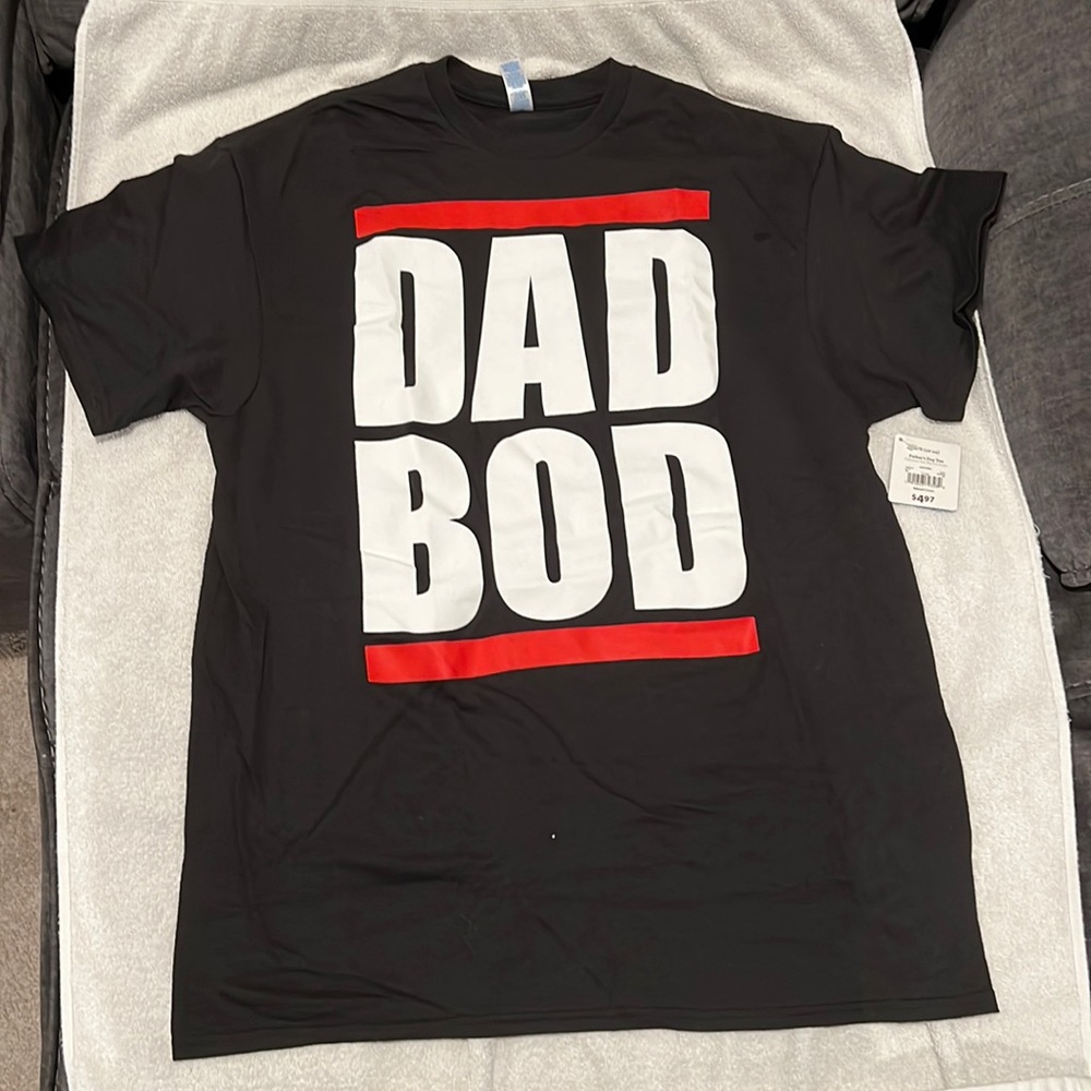 Men’s size large Dad Bod black T-Shirt.